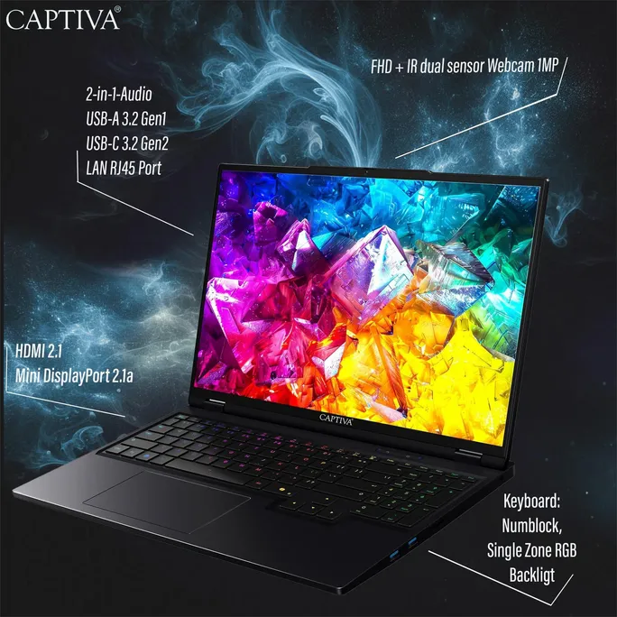 Captiva Notebook Ultimate Gaming I95-073GE 64GB/2TB RTX5090 Win11 – Bild 5