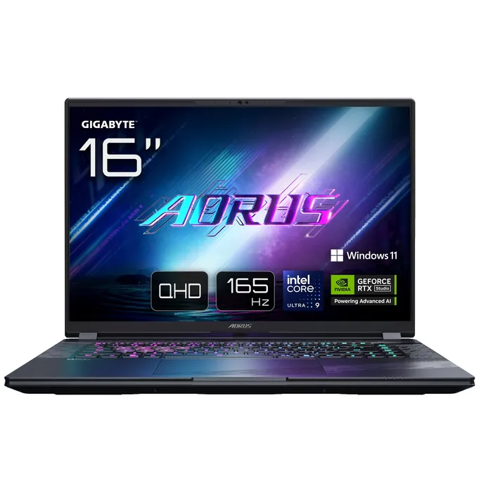 GIGABYTE AORUS ELITE 16 BWH 16" QHD 165Hz U9 275HX 32GB/2TB RTX 5070 Win11 Pro