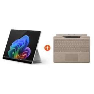 Microsoft Surface Pro (11. Edition) Copilot+ PC 13" OLED 2in1 Platin Snapdragon® X Elite 16GB/512GB SSD Win11 EP2-08363 ohne Netzteil inkl. MS Surface Pro Keyboard mit Slim Pen Sand