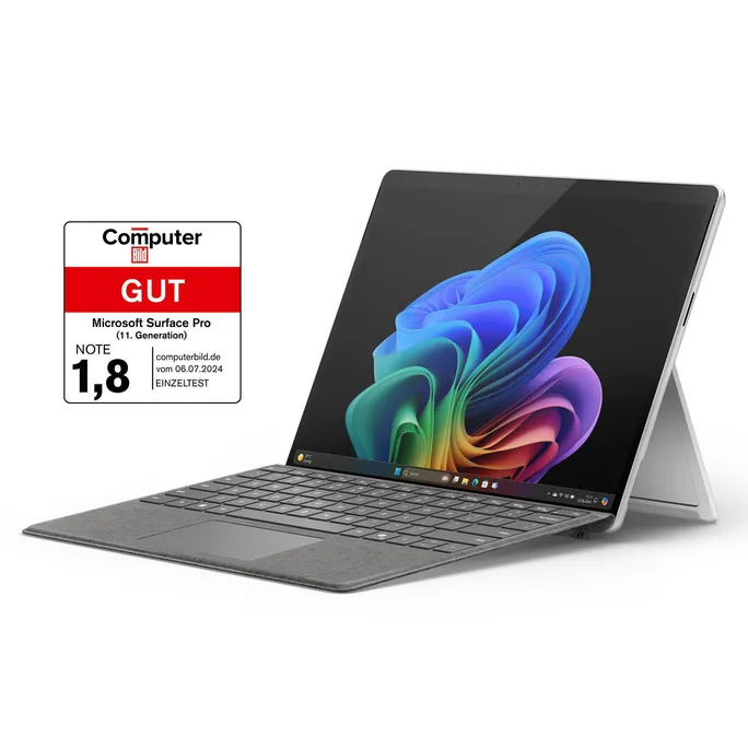 Microsoft Surface Pro (11. Edition) Copilot+ PC 13" 2in1 Platin Snapdragon® X Plus 16GB/512GB SSD Win11 EP2-08345 ohne Netzteil inkl. MS Surface Pro Keyboard mit Slim Pen Sand – Bild 2