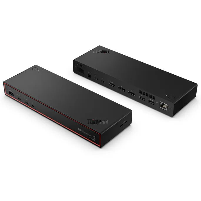 Lenovo ThinkPad Thunderbolt 5 Smart Dock 7500 - 8K/60Hz, 4K/240Hz, 2x DP, 1x HDMI, 2x TB5, 3x USB-A (10Gbps) 2x USB-C, 2.5 Gbit-LAN, 180W PD 3.1, 265W Netzteil – Bild 2