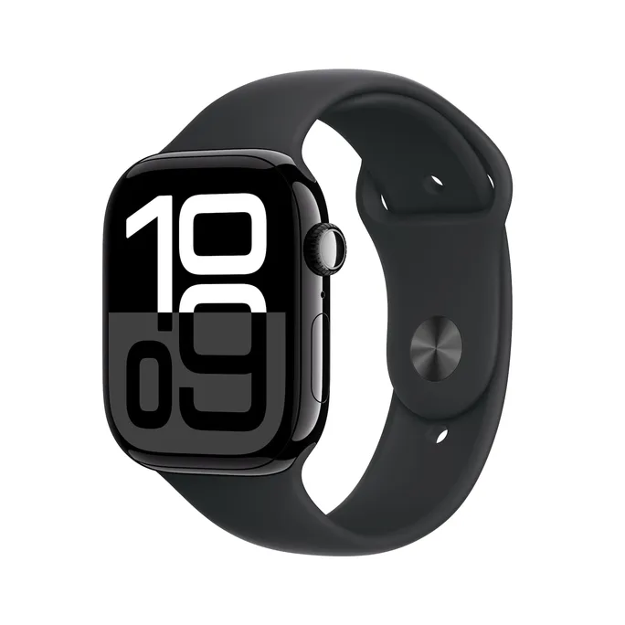Apple Watch Series 10 LTE 46mm Diamantschwarz Aluminiumgehäuse mit schwarzem Sportarmband - M/L – Bild 2