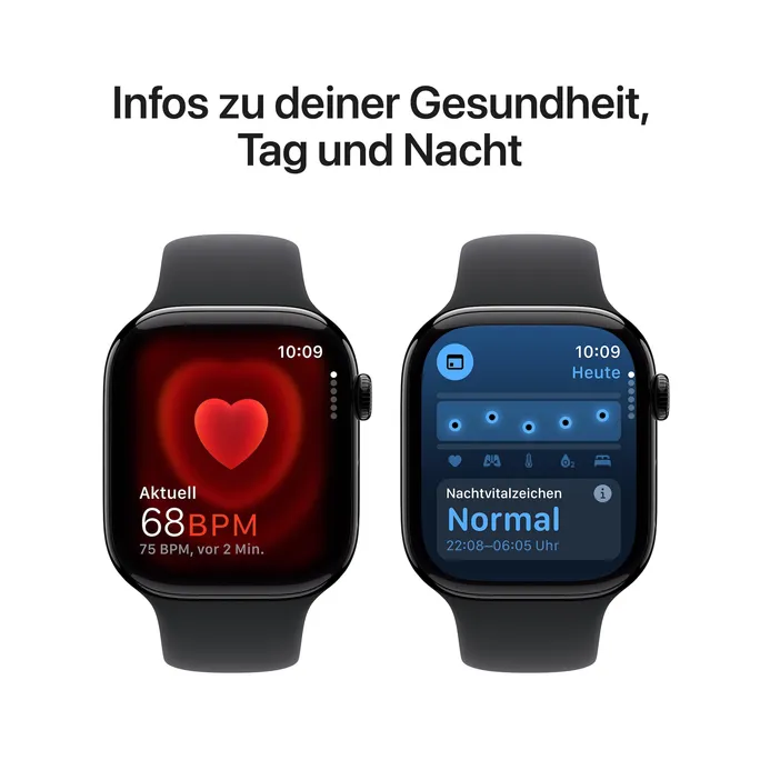 Apple Watch Series 10 LTE 46mm Diamantschwarz Aluminiumgehäuse mit schwarzem Sportarmband - M/L – Bild 5