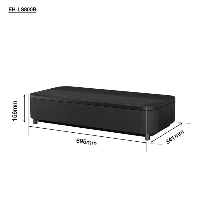 Epson EH-LS800B 3LCD Ultrakurzdist. Pojektor 4000 Lumen 4K PRO-UHD HDMI Schwarz – Bild 2