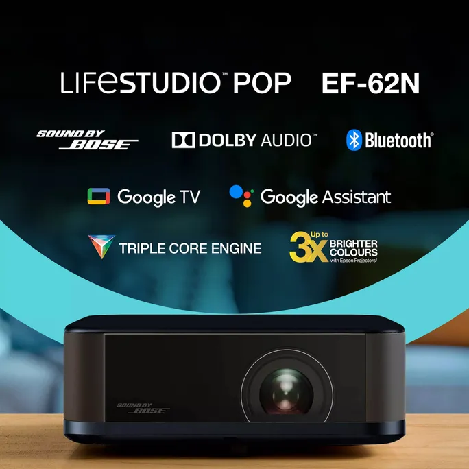 Epson EF-62N Lifestudio Pop Mini-Laserprojektor 700 Lumen FHD HDMI Schwarz/ Blau – Bild 3