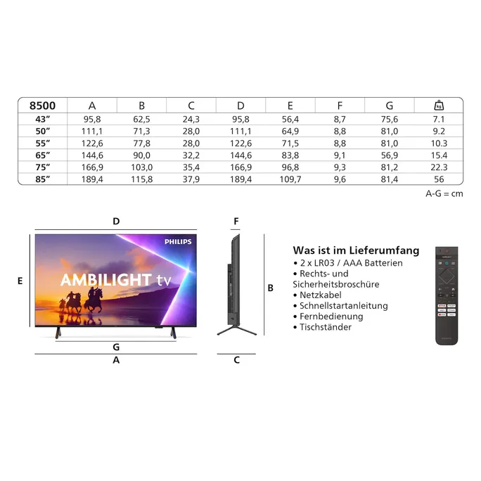 Philips 43PUS8500/12 108cm 43" 4K Ambilight TV – Bild 4