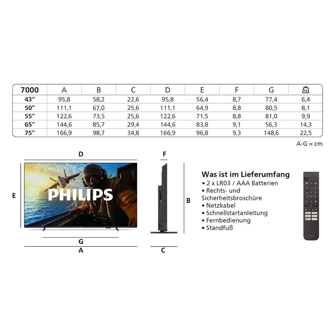 Philips 65PUS7000/12 164cm 65" 4K LED Smart TV Fernseher – Bild 4