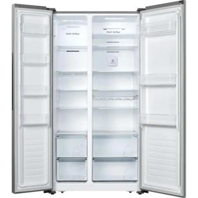 Hisense RS677N4BID Side by Side Kühl-Gefrier-Kombination, gebürsteter Stahl – Bild 2