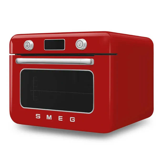 Smeg 50's Style Kombi-Tisch-Dampfbackofen Rot – Bild 2