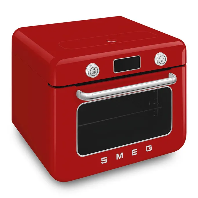 Smeg 50's Style Kombi-Tisch-Dampfbackofen Rot – Bild 3