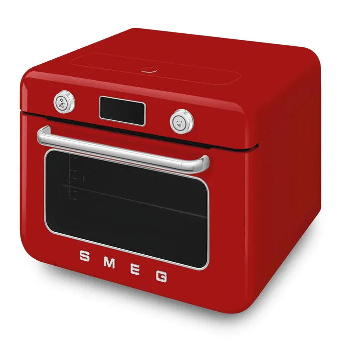 Smeg 50's Style Kombi-Tisch-Dampfbackofen Rot – Bild 4