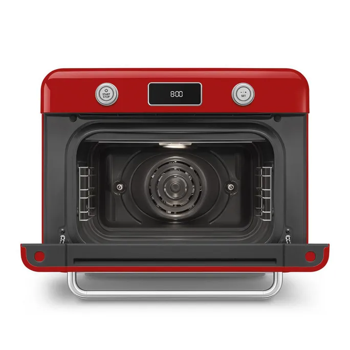 Smeg 50's Style Kombi-Tisch-Dampfbackofen Rot – Bild 5