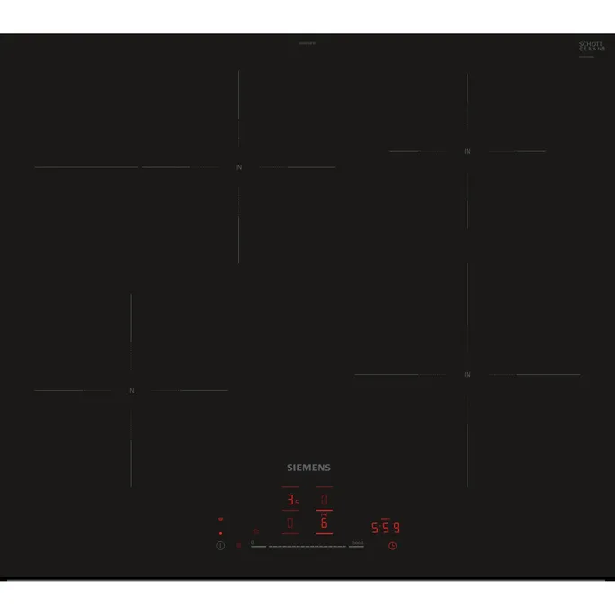 Siemens EH601HFB1E iQ300 Induktionskochfeld 60 cm Schwarz, flächenbündig