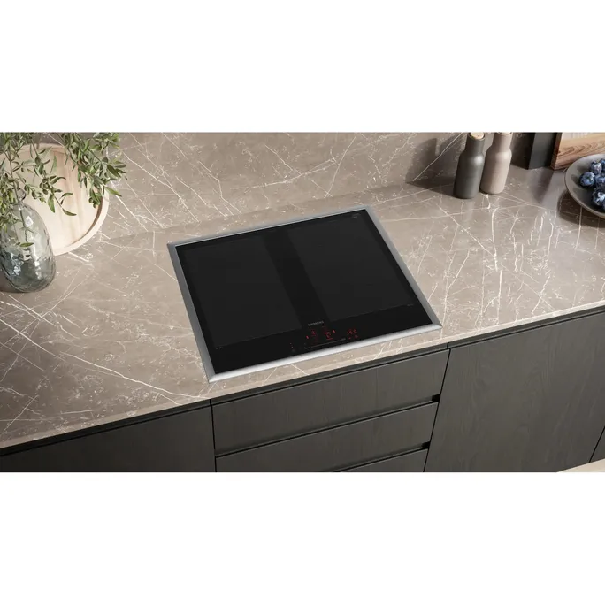 Siemens EX645HXC1E iQ700 Induktionskochfeld 60 cm Schwarz, Mit Rahmen aufliegend – Bild 3