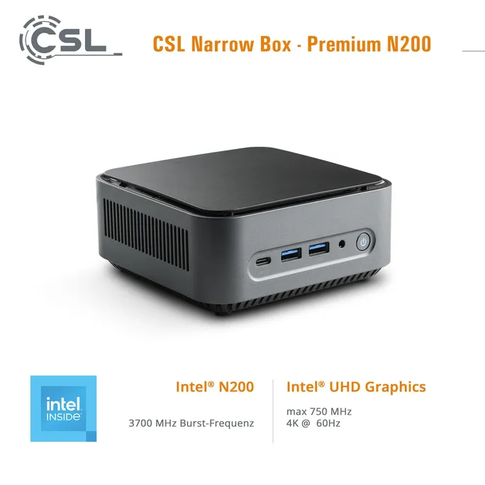 CSL Narrow Box Premium Mini-PC N200 16GB/500GB SSD Win11 – Bild 5