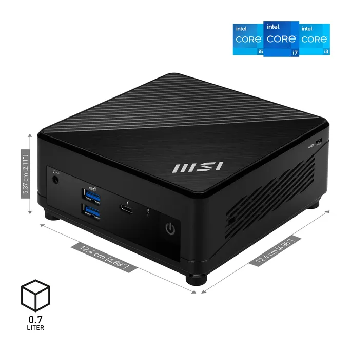 MSI Cubi 5 12M Barebone i7-1255U 0GB SSD Intel Iris Xe DOS 12M-020BDE – Bild 4