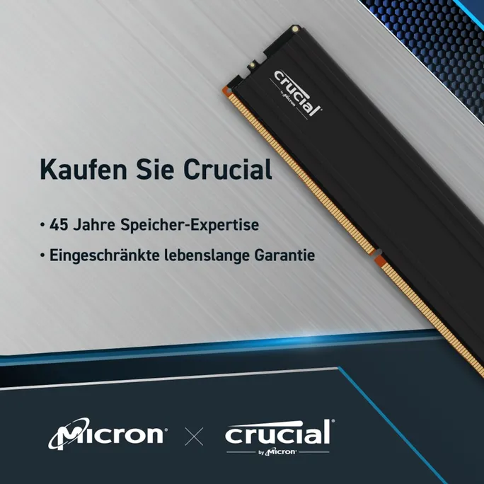 64GB (2x32GB) Crucial Pro DDR4-3200 CL 22 UDIMM RAM Speicherkit – Bild 4