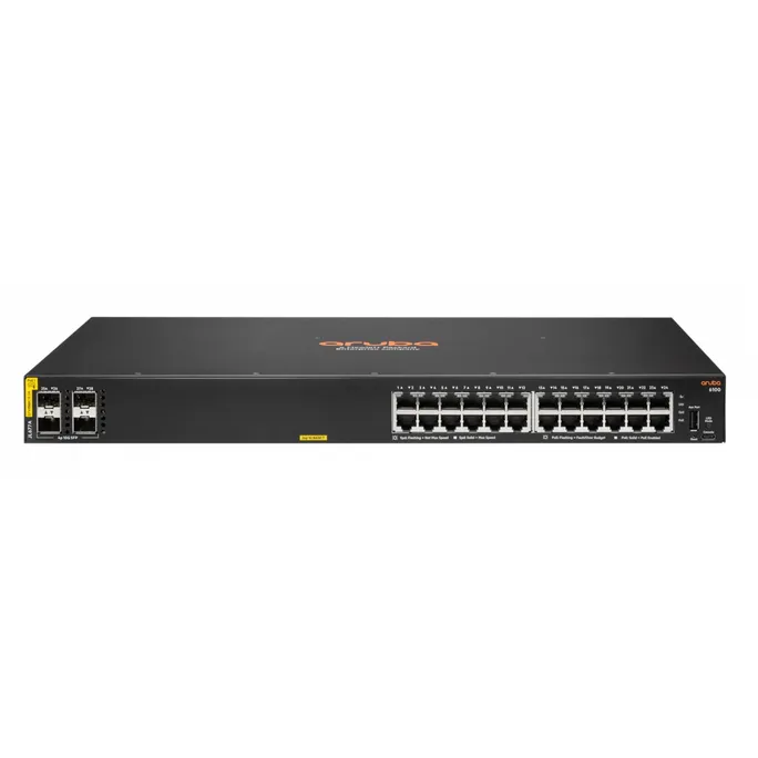 HPE Networking CX 6100 24G Class4 PoE 4SFP+ 370W Switch