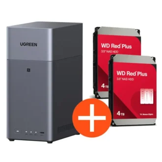 UGREEN NASync DH2300 NAS System 2-Bay 8TB inkl. 2x WD WD40EFZZ NAS HDD - 4 TB