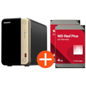 QNAP TS-264-8G NAS System 2-Bay 8TB inkl. 2x 4TB WD Red Plus WD40EFZZ
