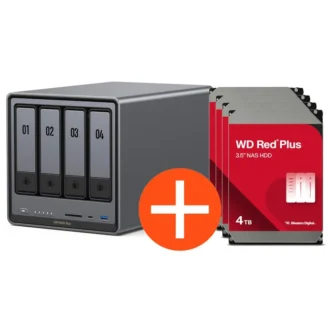 UGREEN NASync DXP4800 Plus NAS System 4-Bay 16TB inkl. 4x WD WD40EFZZ NAS HDD - 4 TB