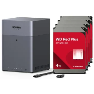 UGREEN NASync DH4300 Plus NAS System 4-Bay 16TB inkl. 4x WD WD40EFZZ NAS HDD - 4 TB