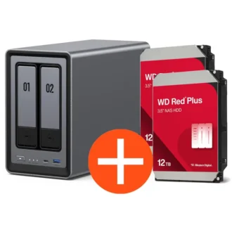 UGREEN NASync DXP2800 NAS System 2-Bay 24TB inkl. 2x WD WD120EFGX NAS HDD - 12 TB