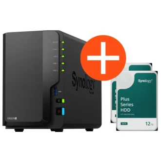 Synology DS225+ NAS System 2-Bay 24 TB inkl. 2x 12 TB Synology HDD HAT3310-12T