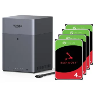 UGREEN NASync DH4300 Plus NAS System 4-Bay 16TB inkl. 4x Seagate IronWolf ST4000VN006 4 TB