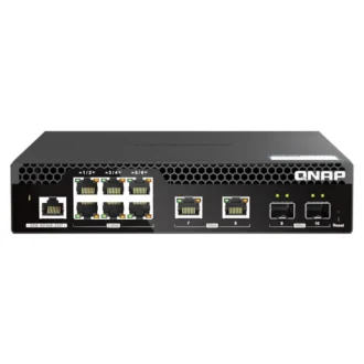 QNAP QSW-M2106R-2S2T 6 port 2.5Gbps, 2 port 10Gbps SFP+, 2 ports 10GbE RJ45 Switch