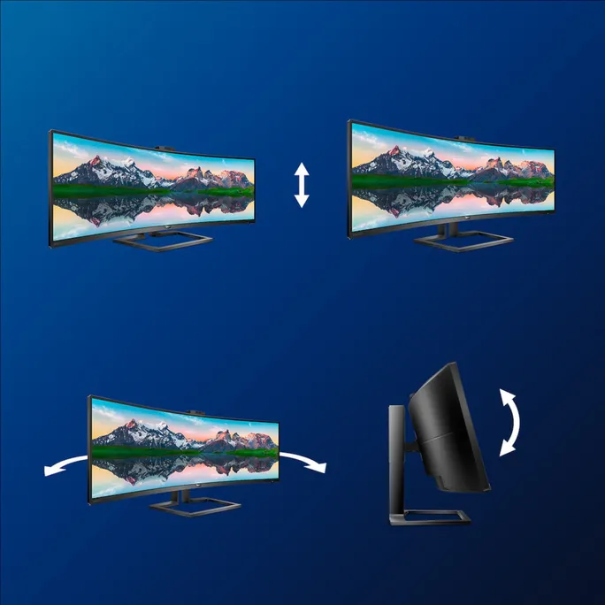 Philips P-Line 499P9H 49 Zoll DQHD Curved VA LED 32:9 60 Hz Monitor – Bild 3