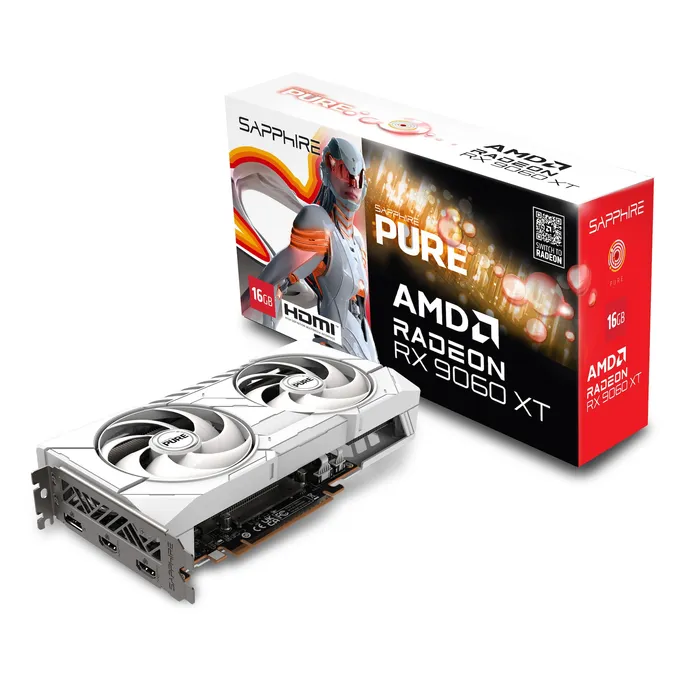 SAPPHIRE Radeon™ PURE RX 9060 XT 16GB White Grafikkarte DP/HDMI