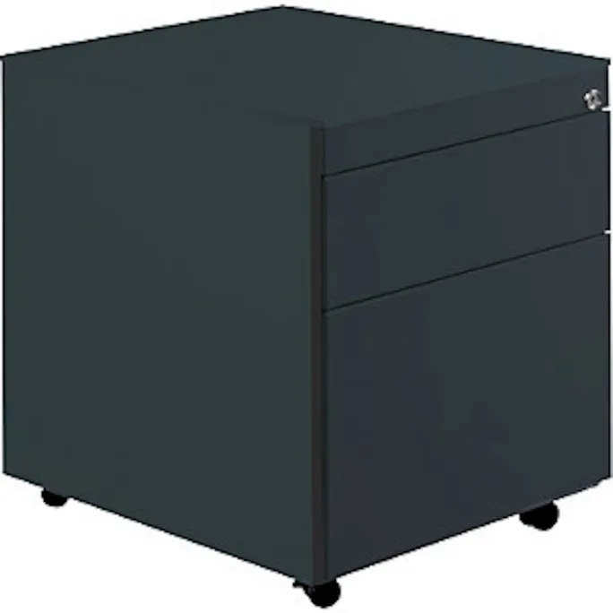 Schubladencontainer mit Rollen, 570x600, 1 Schub, 1 Hängereg., anthrazit