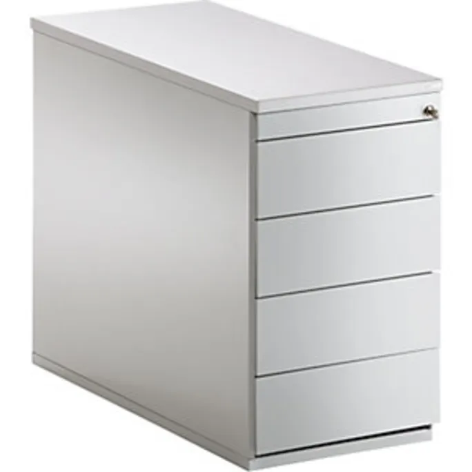 Schubladencontainer, HxT 720x800 mm, 4 Schubladen, lichtgrau – Bild 4