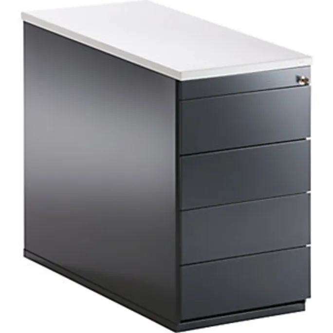 Schubladencontainer, 720x800, 4 Schubladen, anthrazit/ lichtgrau – Bild 4
