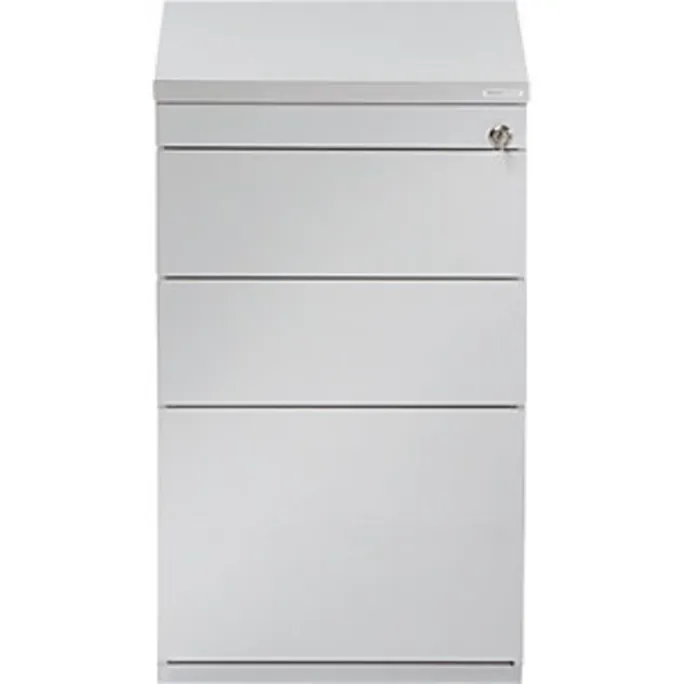 Schubladencontainer, 720x800, 2 Schübe, 1 Hängereg., lichtgrau – Bild 4