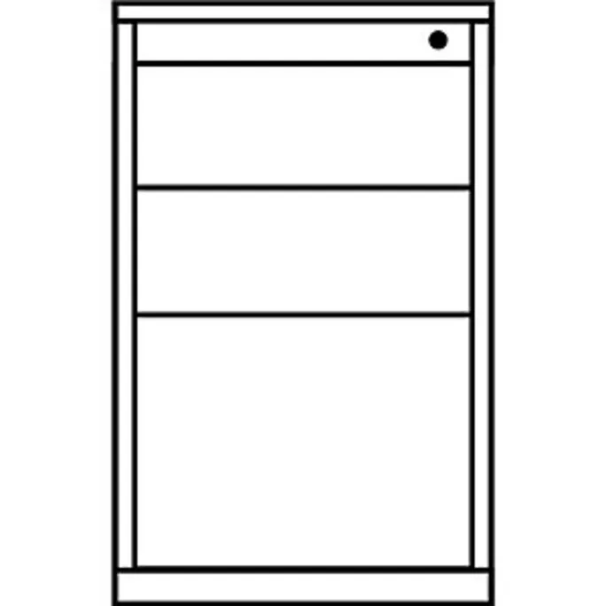 Schubladencontainer,720x800mm, 2xMaterialschub, Hängeregistratur, weiß/blau – Bild 4
