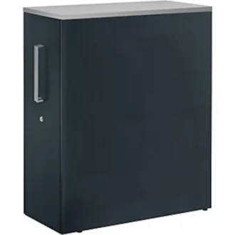 Hochauszugschrank, Thekenelement links stehend, Höhe 1250 mm, anthrazitgrau