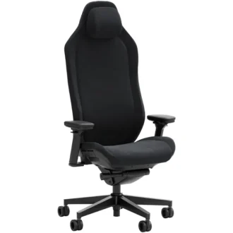 Fractal Refine Gaming Chair Alcantara Dark | Synchro-Tilt Mechanismus, Rückenlehne mit integrierter Lordosenstütze