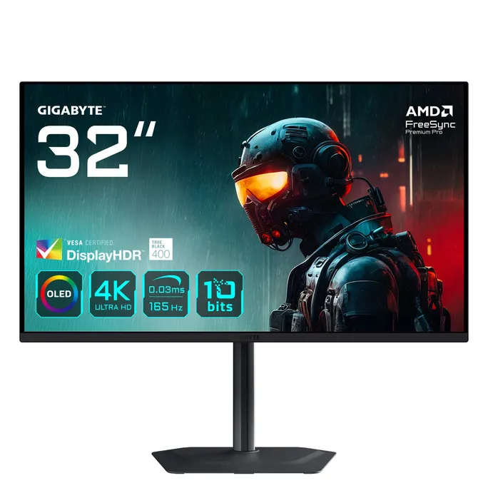 GIGABYTE MO32U 31.5 Zoll 4K (UHD) QD-OLED 16:9 165 Hz Gaming Monitor