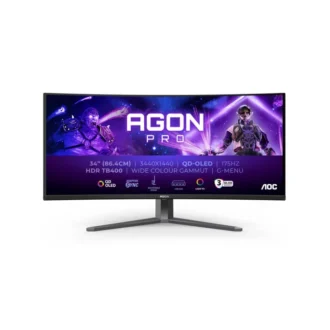 AOC AGON Pro AG346UCD 34 Zoll UWQHD Curved QD-OLED 21:9 175 Hz Gaming Monitor DP/HDMI