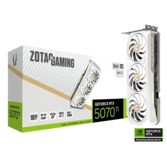 ZOTAC GAMING GeForce RTX 5070 Ti SOLID CORE OC White 16GB GDDR7 Grafikkarte 3x DP, 1x HDMI