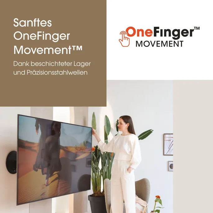 Vogels Wandhalterung SCHWENKEN TVM 7655 VESA 200x100 bis 600x400 mm schwarz – Bild 3